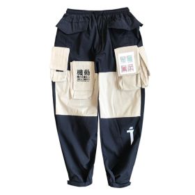 Contrast overalls (Option: Navy-M)